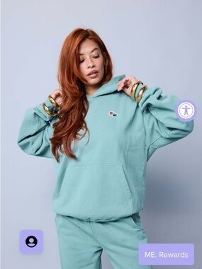 ME Makeover Essentials Mint Green Oversized Hoodie